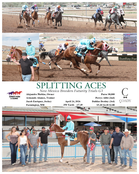 SPLITTING ACES - New Mexico Breeders Futurity Trials G3 - 04-24-26 - R08 - SRP - Coady Media - Kurtis Coady Photography