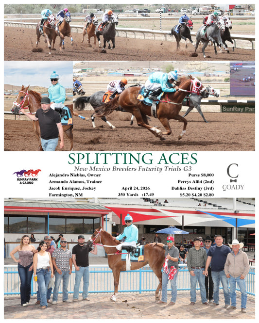SPLITTING ACES - New Mexico Breeders Futurity Trials G3 - 04-24-26 - R08 - SRP - Coady Media - Kurtis Coady Photography