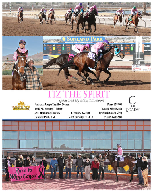 TIZ THE SPIRIT - Sponsored By Elam Transport - 02-22-26 - R08 - SUN - Coady Media - Kurtis Coady Photography