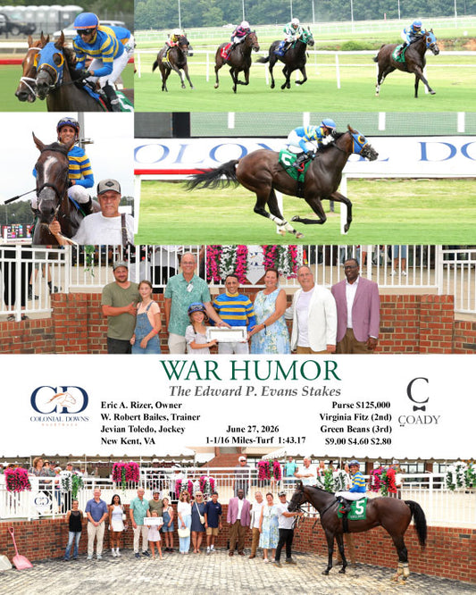 WAR HUMOR - The Edward P. Evans Stakes - 06-27-26 - R08 - CNL