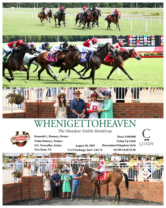 WHENIGETTOHEAVEN - The Meadow Stable Handicap - 08-30-25 - R08 - CNL - Coady Media - Kurtis Coady Photography