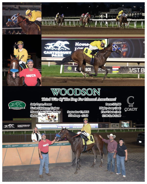 WOODSON - Third Win Of The Day For Manuel Americano! - 09-17-26 - R08 - CBY