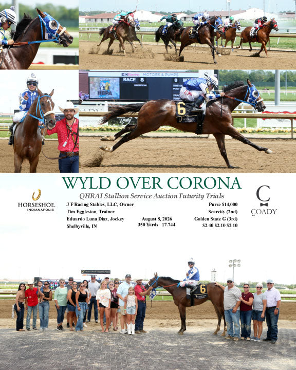 WYLD OVER CORONA - QHRAI Stallion Service Auction Futurity Trials - 08-08-26 - R08 - IND