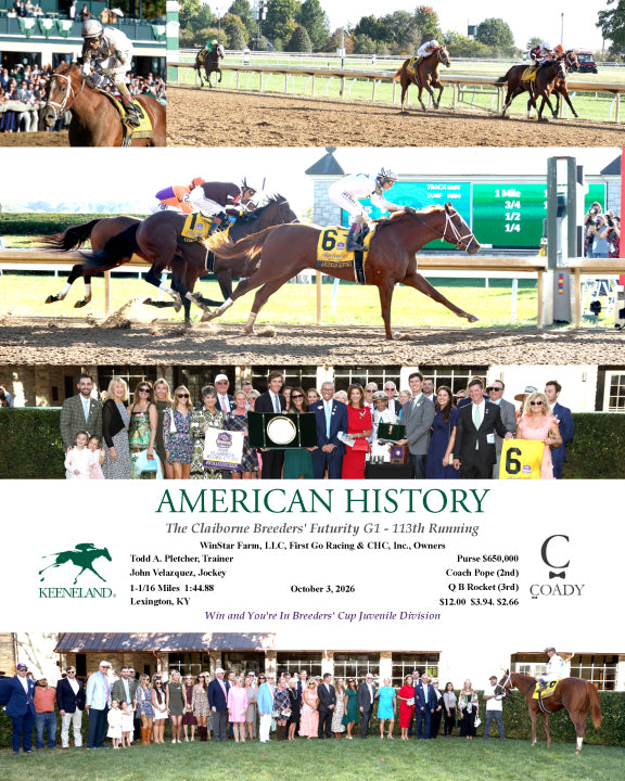 AMERICAN HISTORY - The Claiborne Breeders' Futurity G1 - 113th Running - 10-03-26 - R09 - KEE