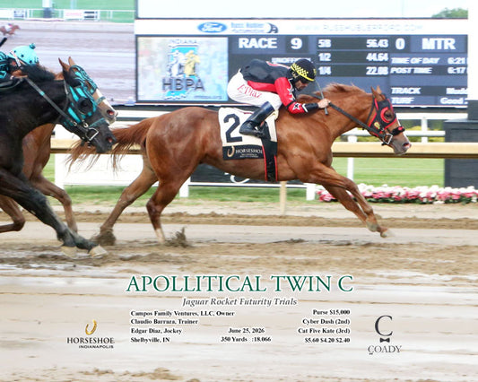 APOLLITICAL TWIN C - Jaguar Rocket Futurity Trials - 06-25-26 - R09 - IND - Action