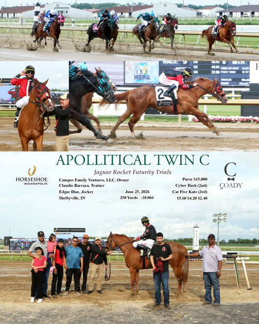 APOLLITICAL TWIN C - Jaguar Rocket Futurity Trials - 06-25-26 - R09 - IND