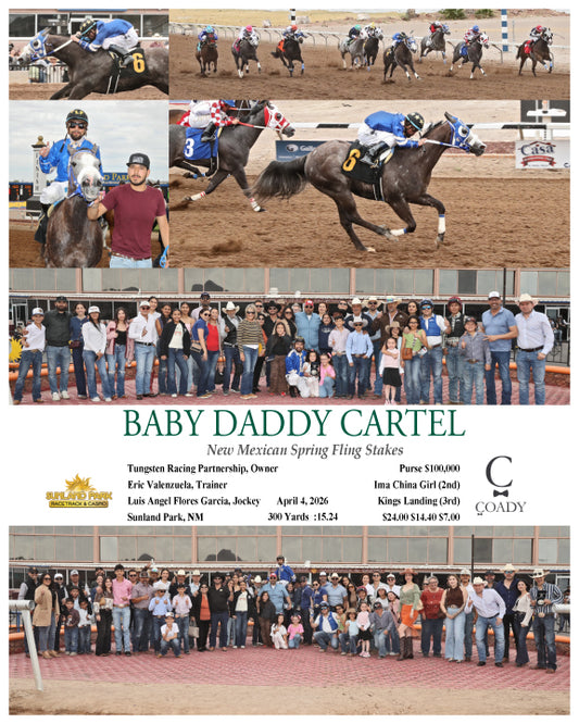 BABY DADDY CARTEL - New Mexican Spring Fling Stakes - 04-04-26 - R09 - SUN - Coady Media - Kurtis Coady Photography