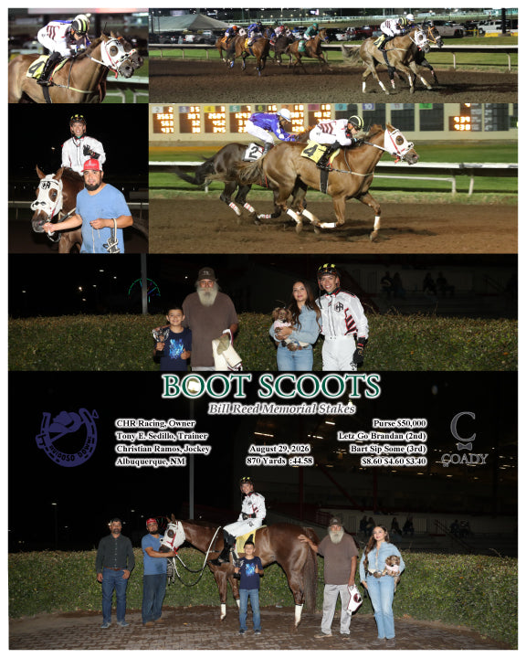 BOOT SCOOTS - Bill Reed Memorial Stakes - 08-29-26 - R09 - RUI