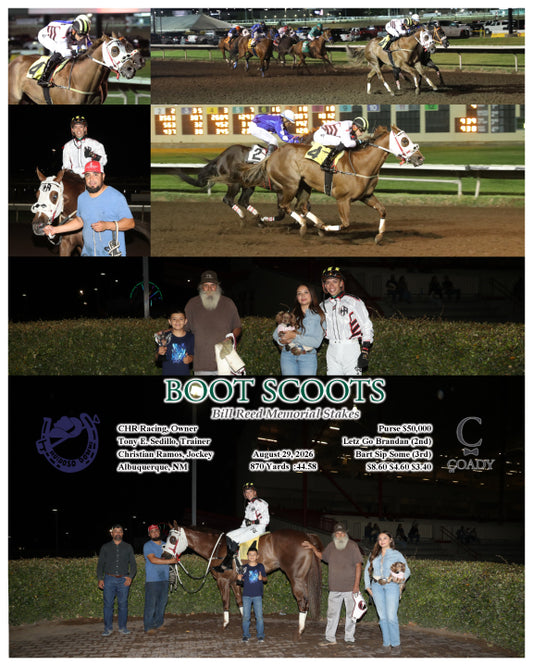BOOT SCOOTS - Bill Reed Memorial Stakes - 08-29-26 - R09 - RUI