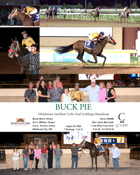 BUCK PIE - Oklahoma Stallion Colts And Geldings Handicap - 08-28-26 - R09 - RP