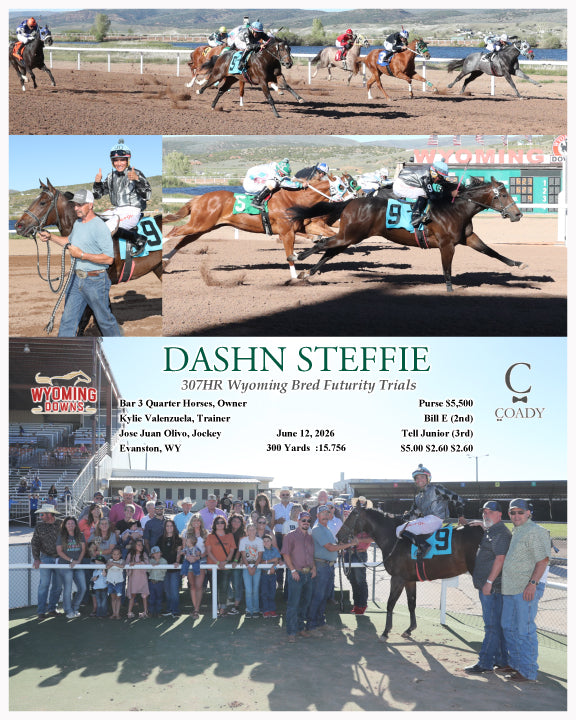 DASHN STEFFIE - 307HR Wyoming Bred Futurity Trials - 06-12-26 - R09 - WYO