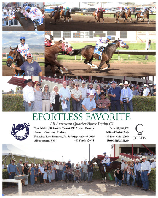 EFORTLESS FAVORITE - All American Quarter Horse Derby G1 - 09-06-26 - R09 - RUI