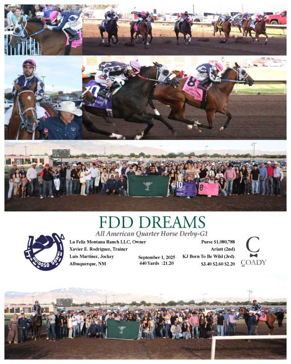 FDD DREAMS - All American Quarter Horse Derby-G1 - 09-01-25 - R09 - RUI - Coady Media - Kurtis Coady Photography