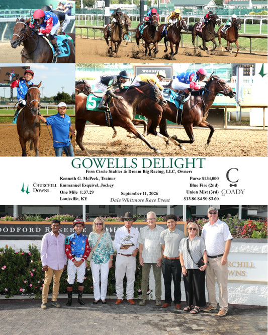GOWELLS DELIGHT - 091126 - Race 09 - CD - Group