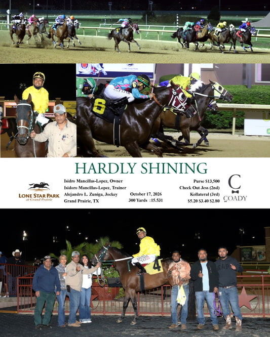 HARDLY SHINING - 10-17-26 - R09 - LS - Coady Media - Kurtis Coady Photography