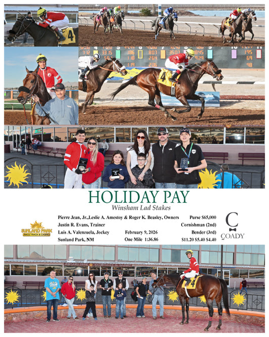 HOLIDAY PAY - Winsham Lad Stakes - 02-09-26 - R09 - SUN - Coady Media - Kurtis Coady Photography