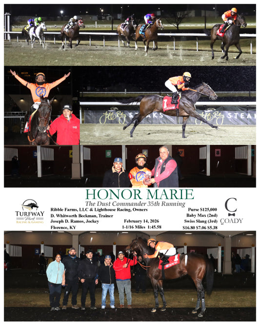 HONOR MARIE - The Dust Commander 35th Running - 02-14-26 - R09 - TP - Coady Media - Kurtis Coady Photography