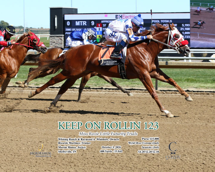 KEEP ON ROLLIN 123 - Miss Roxie Little Futurity Trials - 10-03-26 - R09 - IND - Action