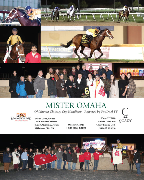 MISTER OMAHA - Oklahoma Classics Cup Handicap - Powered by FanDuel TV - 10-16-26 - R09 - RP