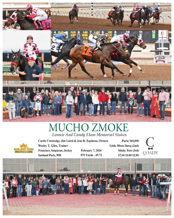 MUCHO ZMOKE - Lonnie And Candy Elam Memorial Stakes - 02-07-26 - R09 - SUN - Coady Media - Kurtis Coady Photography