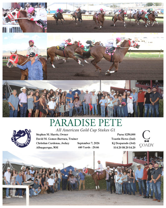 PARADISE PETE - All American Gold Cup Stakes G1 - 09-07-26 - R09 - RUI