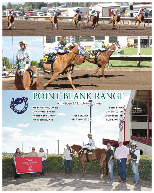 POINT BLANK RANGE - Rainbow Q.H. Derby Trials - 06-28-26 - R09 - RUI