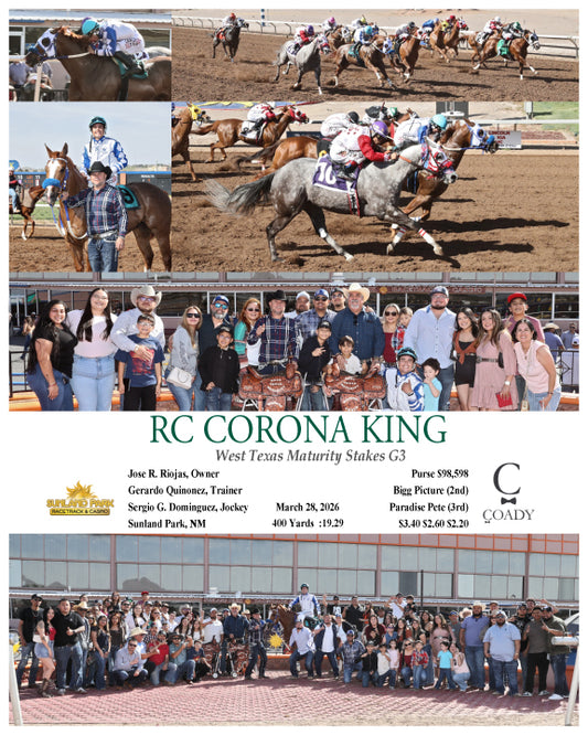 RC CORONA KING - West Texas Maturity Stakes G3 - 03-28-26 - R09 - SUN - Coady Media - Kurtis Coady Photography