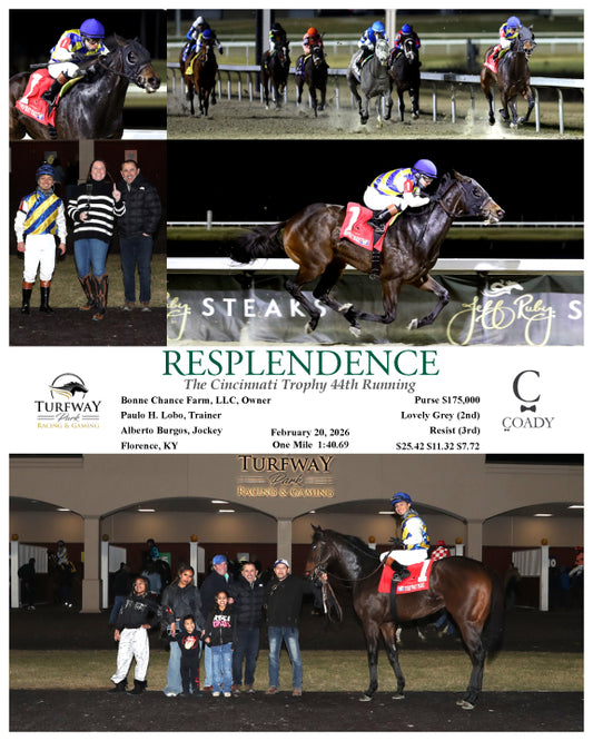 RESPLENDENCE - The Cincinnati Trophy 44th Running - 02-20-26 - R09 - TP - Coady Media - Kurtis Coady Photography