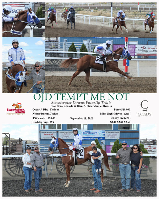 OJD TEMPT ME NOT  - Sweetwater Downs Futurity Trials - 09-11-26 - R09 - SWF