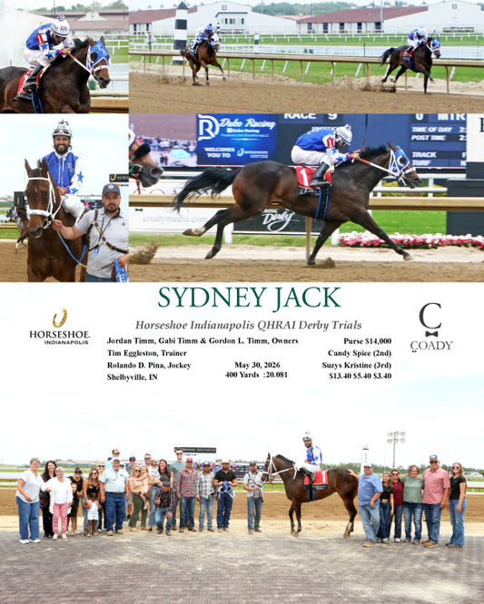 SYDNEY JACK - Horseshoe Indianapolis QHRAI Derby Trials - 05-30-26 - R09 - IND