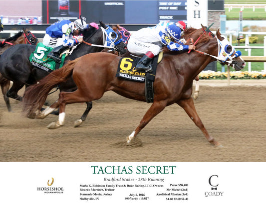 TACHAS SECRET - Bradford Stakes - 28th Running - 07-06-26 - R09 - IND - Action