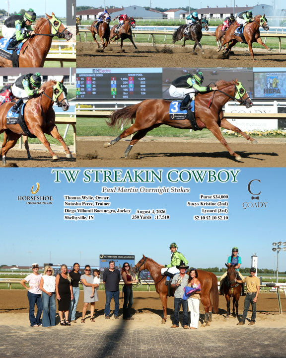 TW STREAKIN COWBOY - Paul Martin Overnight Stakes - 08-04-26 - R09 - IND