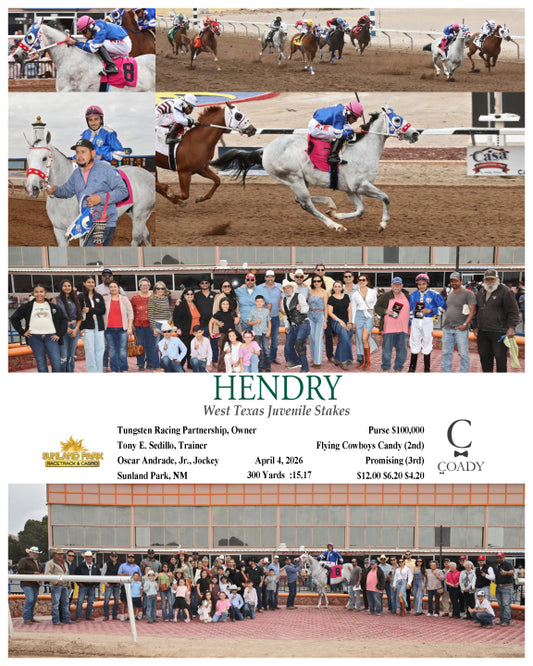 HENDRY - West Texas Juvenile Stakes - 04-04-26 - R10 - SUN - Coady Media - Kurtis Coady Photography