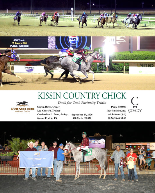 KISSIN COUNTRY CHICK - Dash for Cash Furturity Trials - 09-19-26 - R10 - LSP - Coady Media - Kurtis Coady Photography