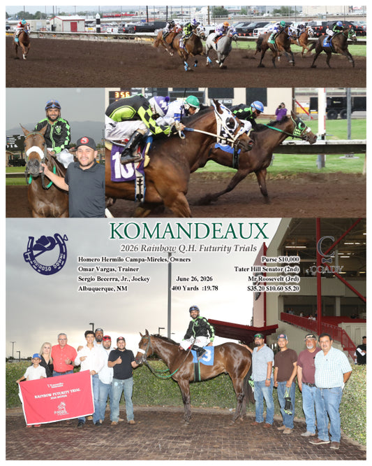 KOMANDEAUX - 2026 Rainbow Q.H. Futurity Trials - 06-26-26 - R10 - RUI
