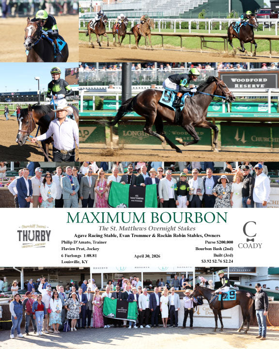 MAXIMUM BOURBON - The St. Matthews Overnight Stakes - 04-30-26 - R10 - CD - Coady Media - Kurtis Coady Photography