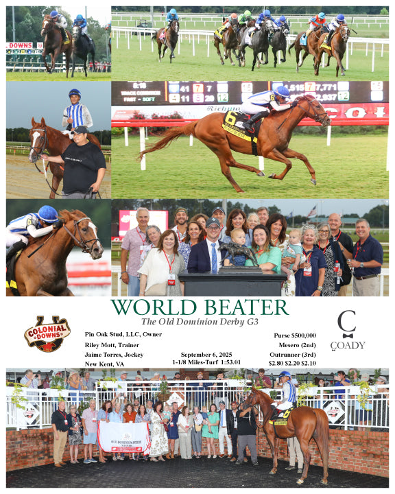 WORLD BEATER - The Old Dominion Derby G3 - 09-06-25 - R10 - CNL - Coady Media - Kurtis Coady Photography