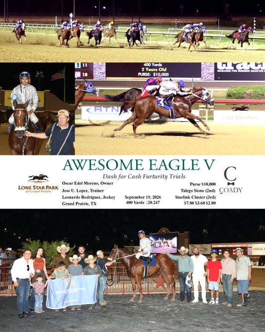 AWESOME EAGLE V - Dash for Cash Furturity Trials - 09-19-26 - R11 - LSP - Coady Media - Kurtis Coady Photography