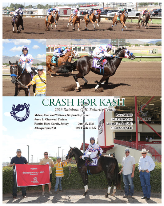 CRASH FOR KASH - 2026 Rainbow Q.H. Futurity Trials - 06-27-26 - R11 - RUI