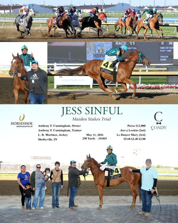 JESS SINFUL - Maiden Stakes Trial - 05-11-26 - R11 - IND - Coady Media - Kurtis Coady Photography