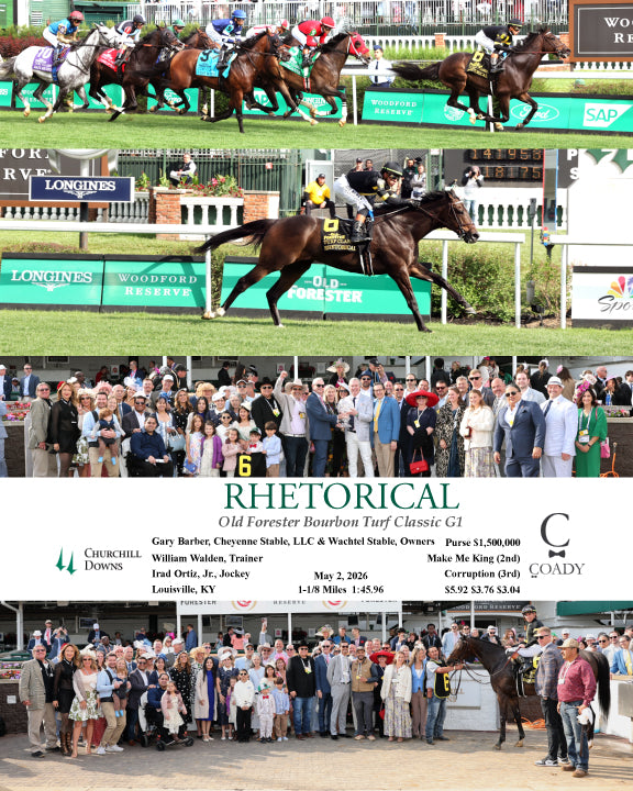 RHETORICAL - Old Forester Bourbon Turf Classic G1 - 05-02-26 - R11 - CD - Coady Media - Kurtis Coady Photography