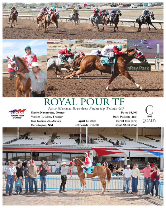 ROYAL POUR TF - New Mexico Breeders Futurity Trials G3 - 04-24-26 - R11 - SRP - Coady Media - Kurtis Coady Photography