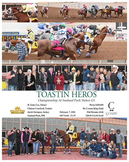 TOASTIN HEROS - Championship At Sunland Park Stakes G1 - 02-07-26 - R11 - SUN - Coady Media - Kurtis Coady Photography