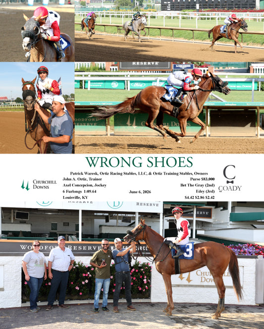 WRONG SHOES - 060626 - Race 11 - CD