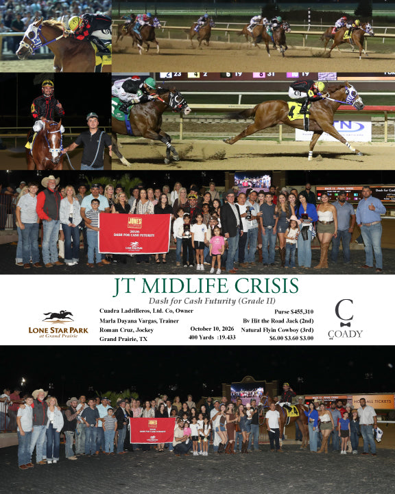 JT MIDLIFE CRISIS - Dash for Cash Futurity (Grade II) - 10-10-26 - R12 - LS