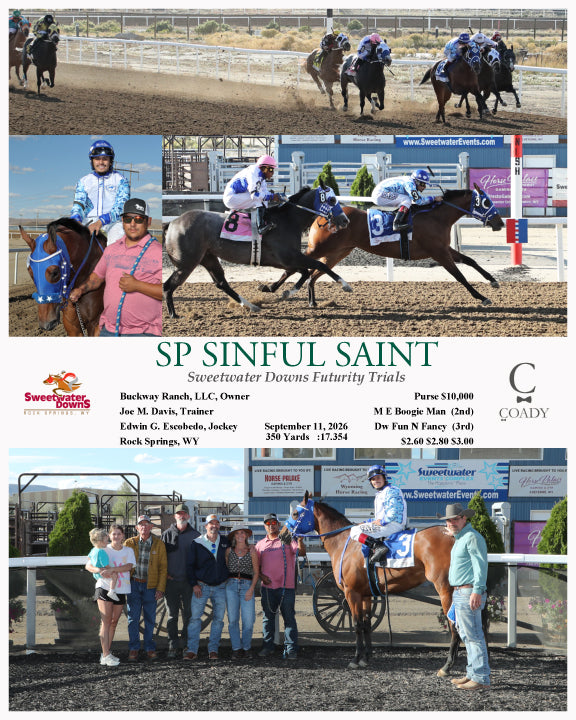 SP SINFUL SAINT  - Sweetwater Downs Futurity Trials - 09-11-26 - R12 - SWF