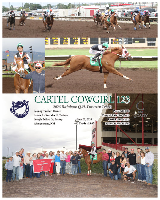 CARTEL COWGIRL 123 - 2026 Rainbow Q.H. Futurity Trials - 06-26-26 - R13 - RUI