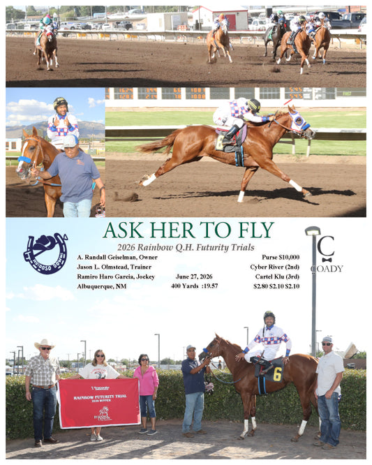 ASK HER TO FLY - 2026 Rainbow Q.H. Futurity Trials - 06-27-26 - R14 - RUI