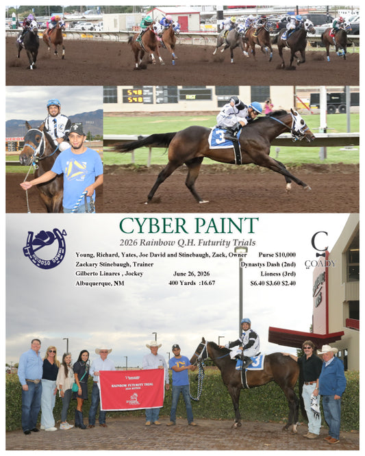 CYBER PAINT - 2026 Rainbow Q.H. Futurity Trials - 06-26-26 - R14 - RUI