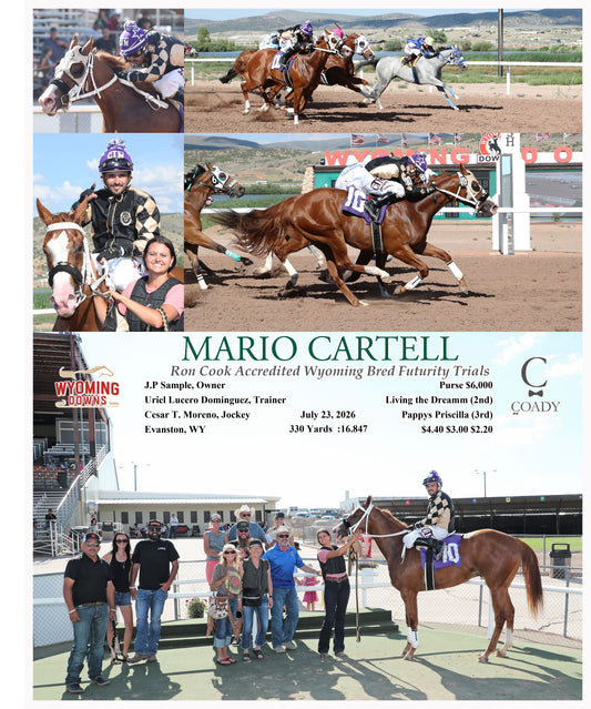 MARIO CARTELL - Ron Cook Accredited Wyoming Bred Futurity Trials - 07-23-26 - R07 - WYO